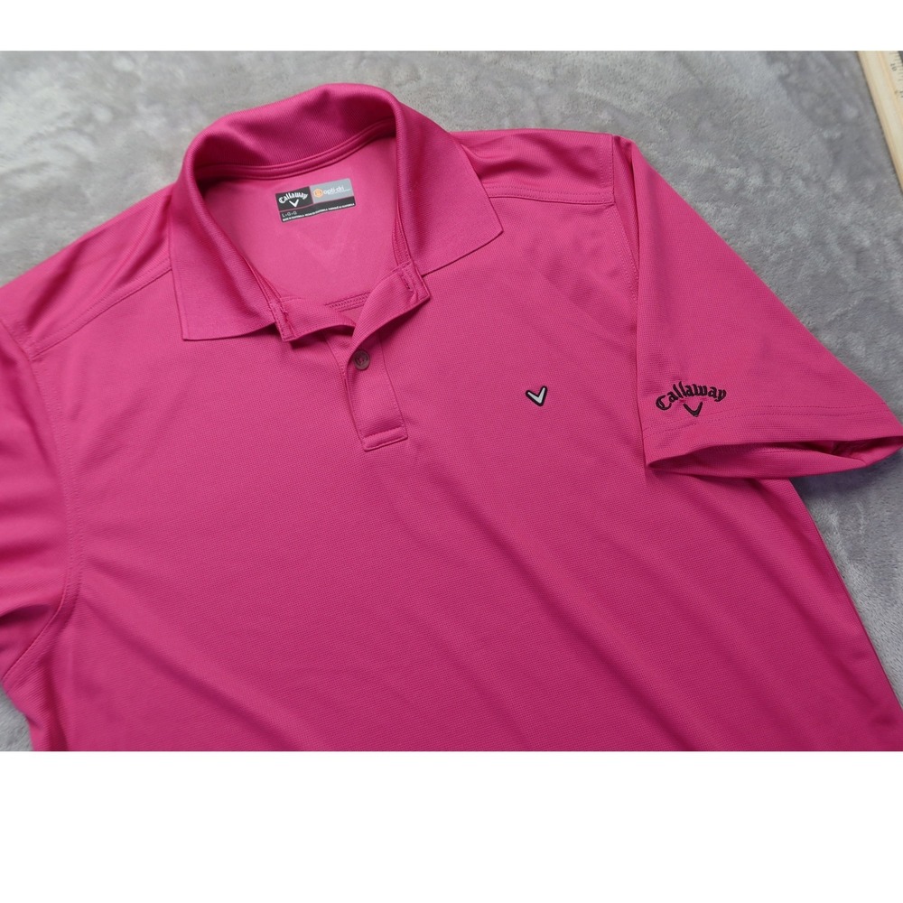 Callaway Opti Dri Pink‎ Golf Polo Shirt L
